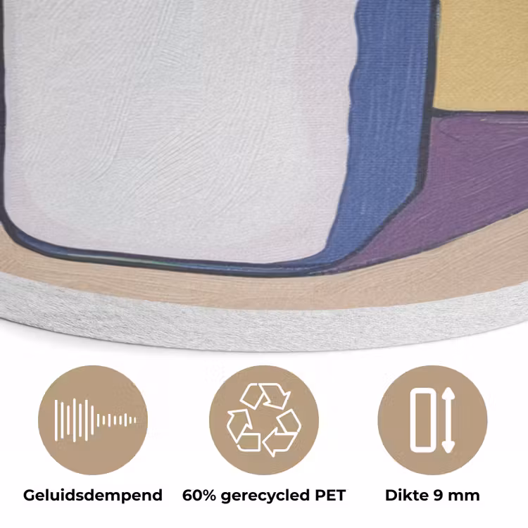 Glazen - Fles - Illustratie - Melk Akoestische PET Vilt - Rond klein -closeup_NL