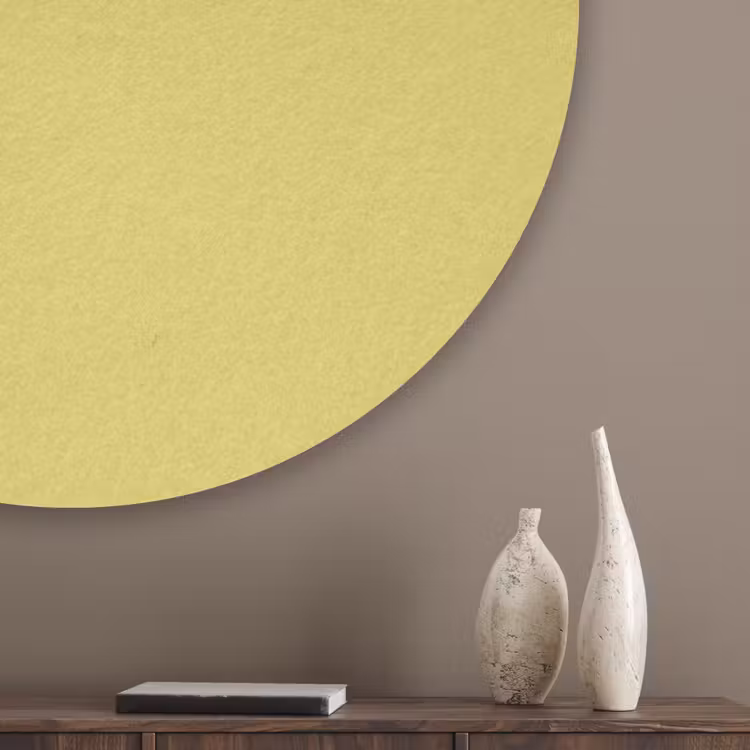 Golden - Ochre - Geel Akoestische PET Vilt - Rond klein 838 -sfeer5_closeup