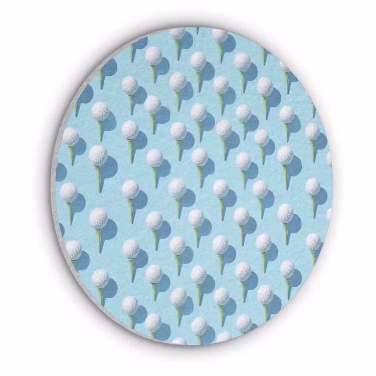Golf - Ballen - Blauw Akoestische PET Vilt - Rond klein 838 -3d