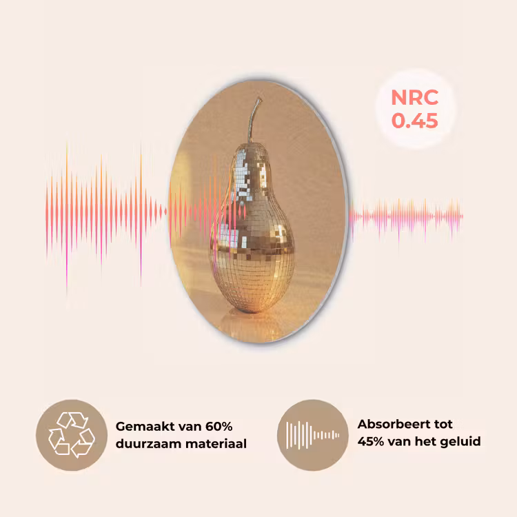 Goud - Disco - Glitter - Peer Akoestische PET Vilt - Rond klein -USP_NL