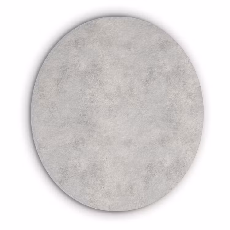 Grijs - Beton - Industrieel Akoestische PET Vilt - Rond klein 838 -3d