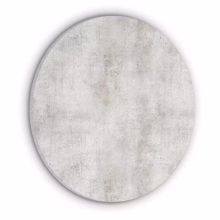 Grijs - Beton - Verweerd Akoestische PET Vilt - Rond klein 838 -3d