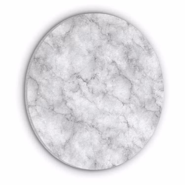 Grijs - Marmer - Klassiek - Aders Akoestische PET Vilt - Rond klein 838 -3d