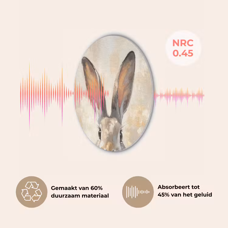 Haas - Oren - Bruin Akoestische PET Vilt - Rond klein -USP_NL