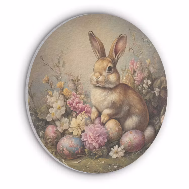 Haas - Stilleven - Bloemen Akoestische PET Vilt - Rond klein -3d