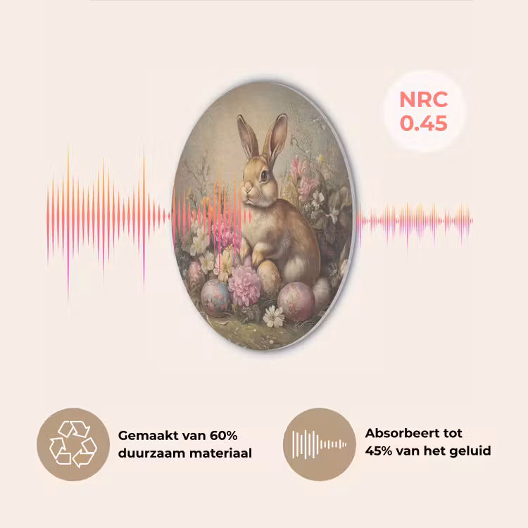 Haas - Stilleven - Bloemen Akoestische PET Vilt - Rond klein -USP_NL