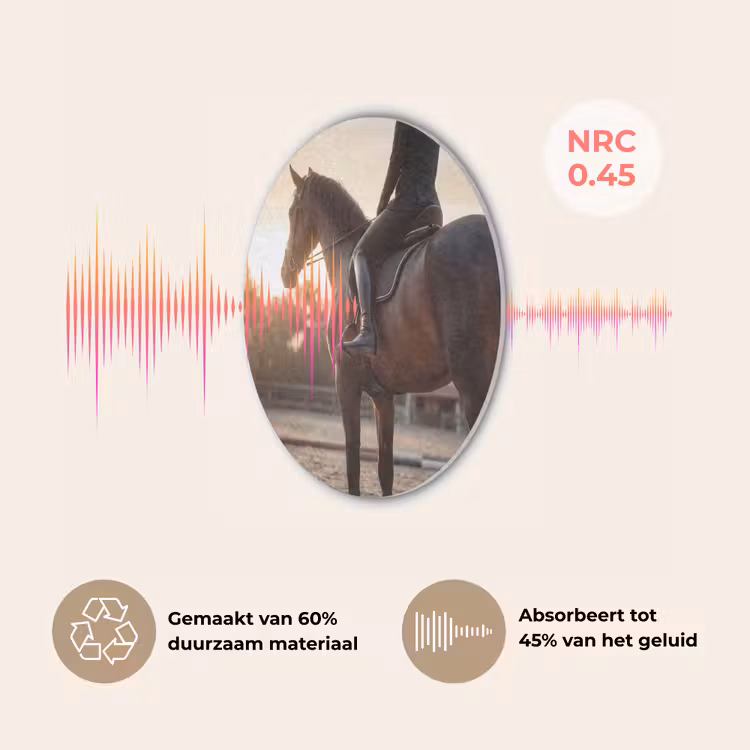 Harmonie - Ruiter - Zon Akoestische PET Vilt - Rond klein -USP_NL