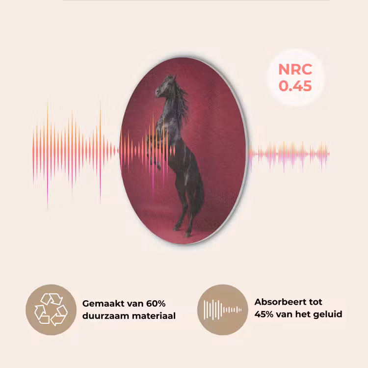 Hengst - Steigert - Rood Akoestische PET Vilt - Rond klein -USP_NL