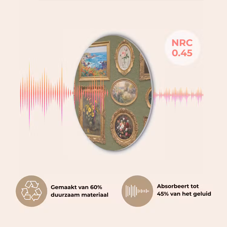 Hert - Bos - Natuur - Klassiek - Dieren Akoestische PET Vilt - Rond klein -USP_NL