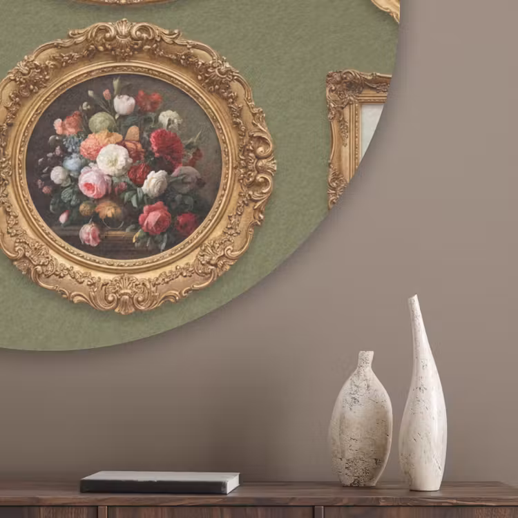 Hert - Bos - Natuur - Klassiek - Dieren Akoestische PET Vilt - Rond klein -sfeer5_closeup