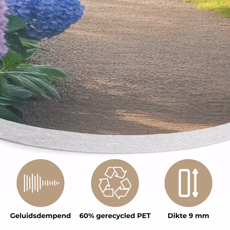 Hortensia- Park - Pad Akoestische PET Vilt - Rond klein -closeup_NL