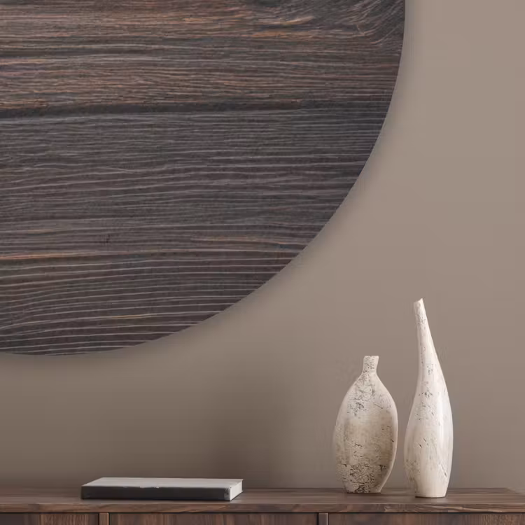 Hout - Grillige nerven Akoestische PET Vilt - Rond klein -sfeer5_closeup