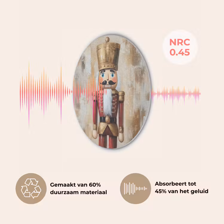 Kerst - Poppetje - Abstract Akoestische PET Vilt - Rond klein -USP_NL