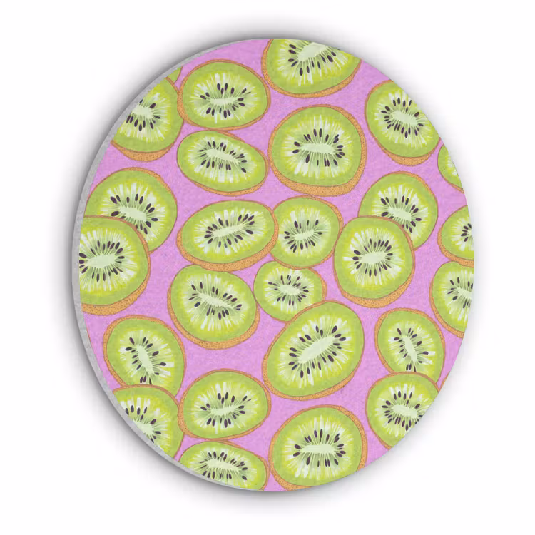 Kiwi - Speels - Groen Akoestische PET Vilt - Rond klein 838 -3d