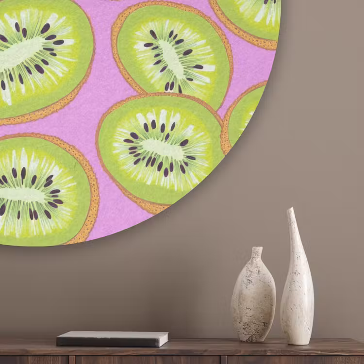 Kiwi - Speels - Groen Akoestische PET Vilt - Rond klein 838 -sfeer5_closeup