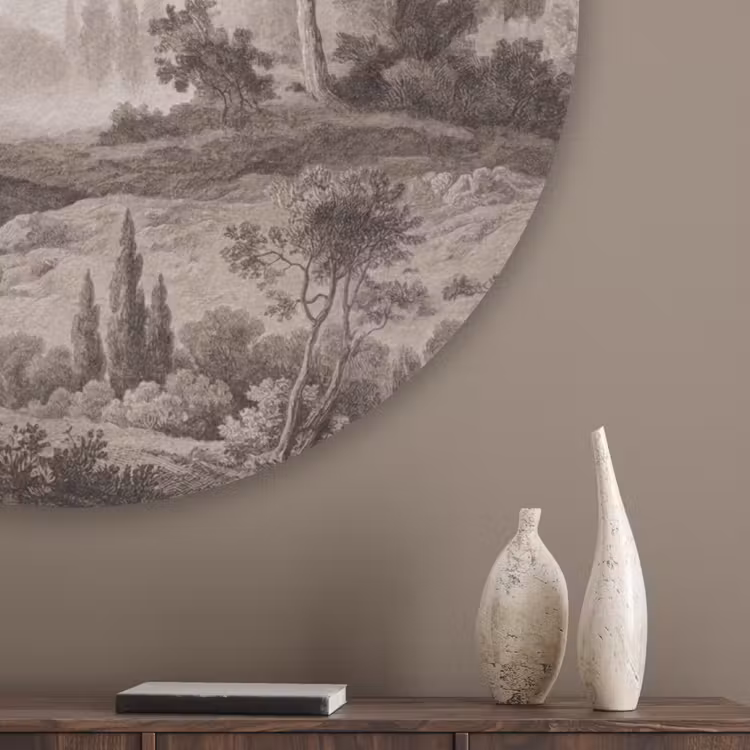 Klassiek - Landschap - Neutraal Akoestische PET Vilt - Rond klein -sfeer5_closeup