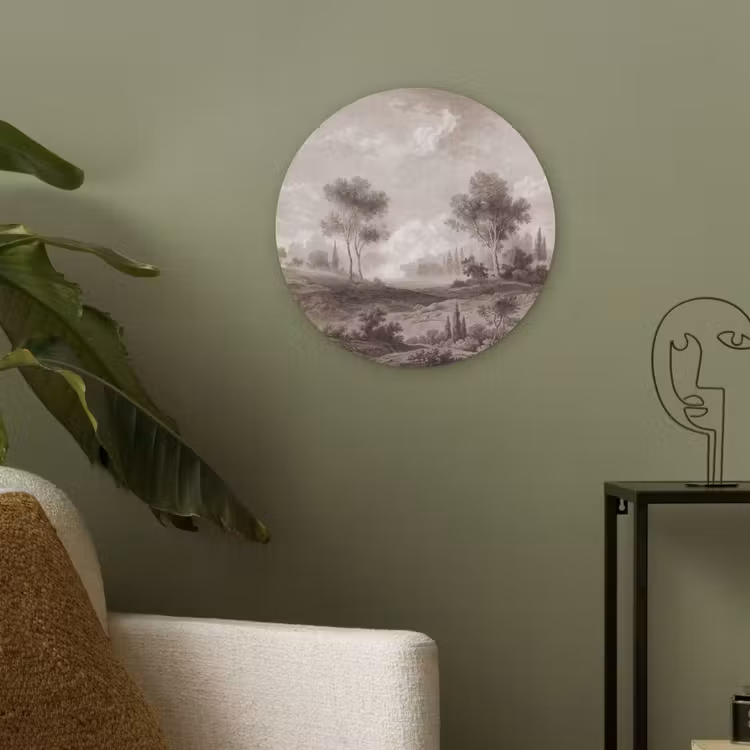 Klassiek - Landschap - Neutraal Akoestische PET Vilt - Rond klein -sfeer2
