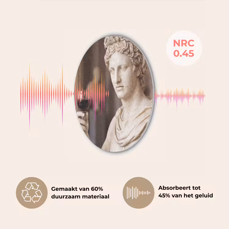 Klassiek - Marmer - Wijn Akoestische PET Vilt - Rond klein -USP_NL