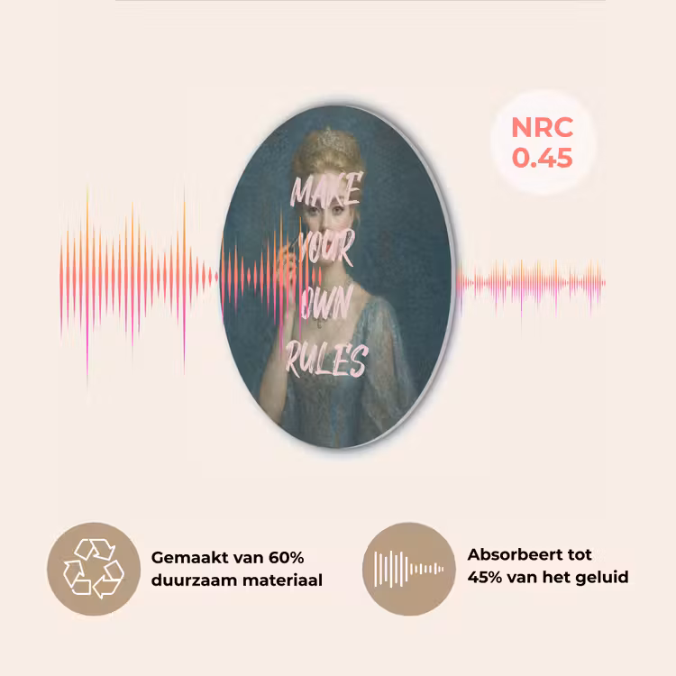 Klassiek - Sierlijk - Roze Akoestische PET Vilt - Rond klein -USP_NL
