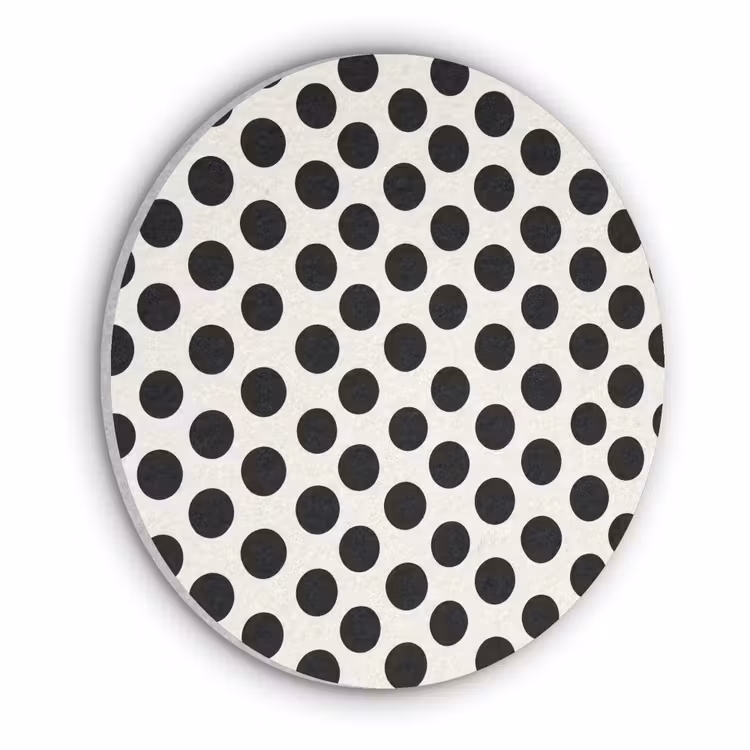 Klassiek - Stippen - Zwart Akoestische PET Vilt - Rond klein 838 -3d