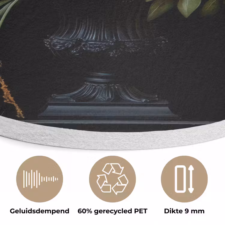 Klassiek - Vaas - Boeket - Bloemen Akoestische PET Vilt - Rond klein -closeup_NL