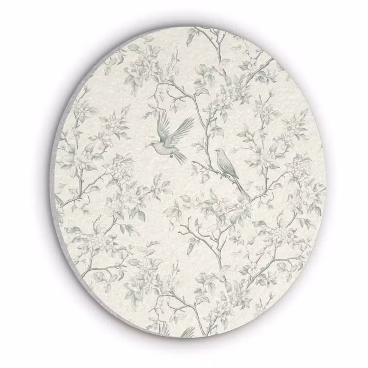 Klassiek - Vogels - Groen Akoestische PET Vilt - Rond klein 838 -3d