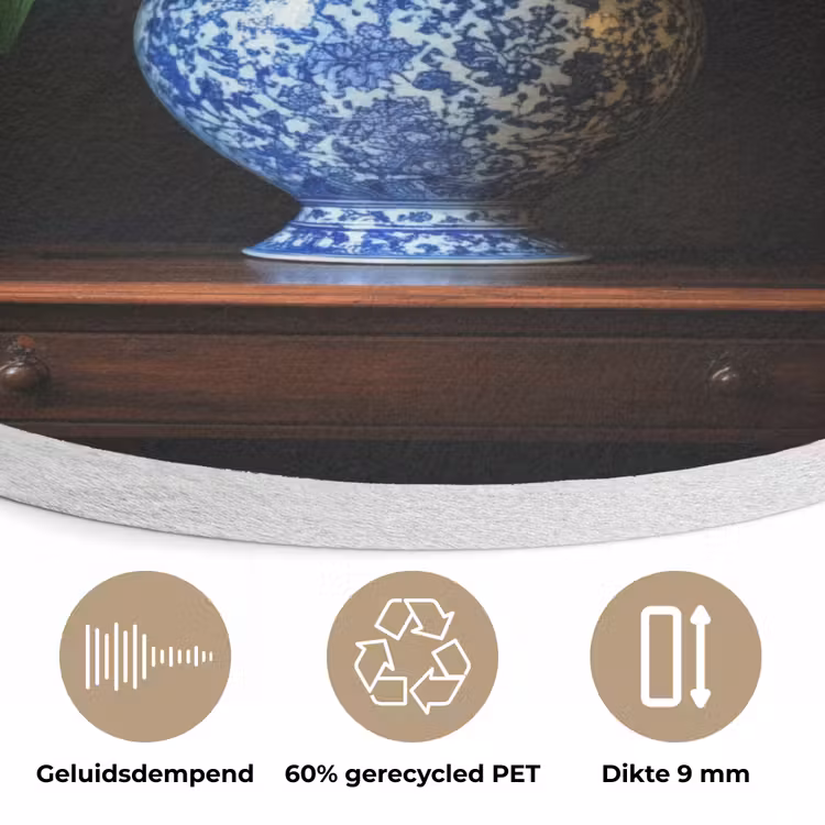 Kleur - Vaas - Bloemen - Boeket Akoestische PET Vilt - Rond klein -closeup_NL