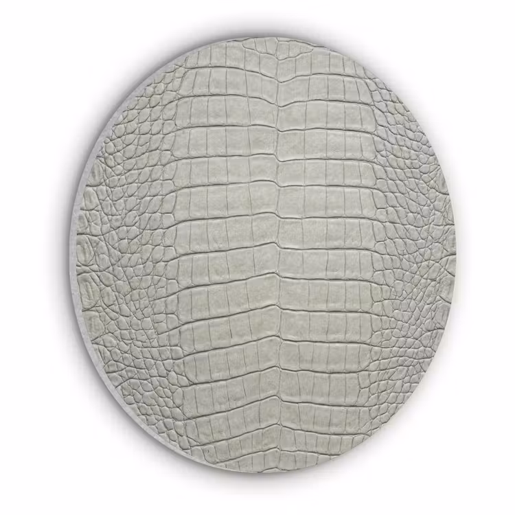 Krokodillenleer - Schubben - Groen Akoestische PET Vilt - Rond klein -3d
