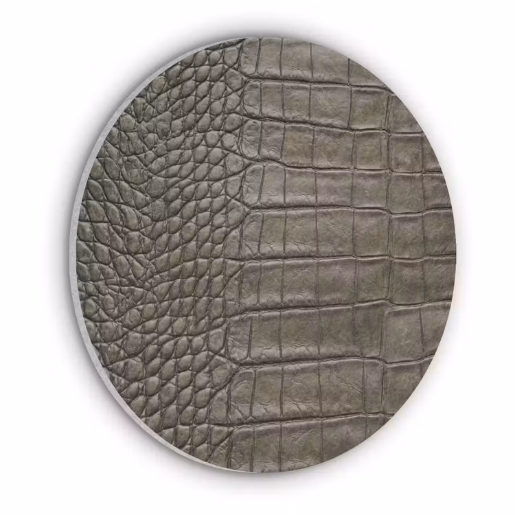 Krokodillenleer - Structuur - Groen Akoestische PET Vilt - Rond klein -3d