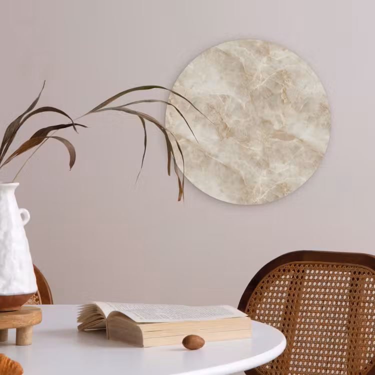 Lichtbeige - Onyx - Subtiel Akoestische PET Vilt - Rond klein 838 -sfeer3