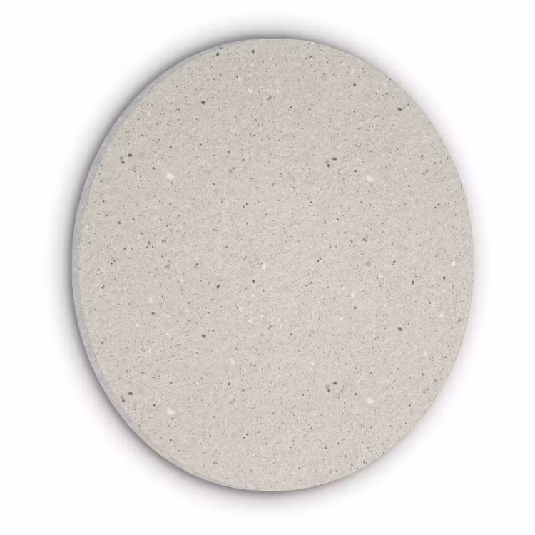 Lichtbeige - Terrazzo - Grijs Akoestische PET Vilt - Rond klein 838 -3d