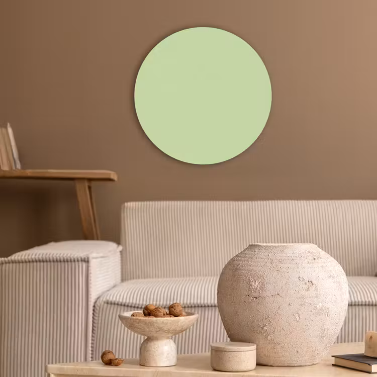 Light - Lime - Groen Akoestische PET Vilt - Rond klein 838 -sfeer1