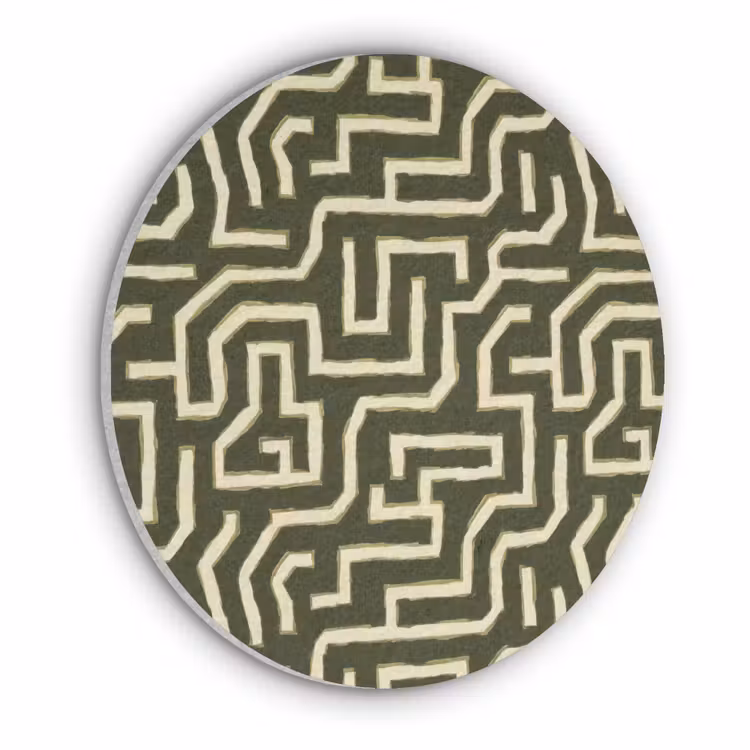 Lijnen - Abstract - Groen Akoestische PET Vilt - Rond klein 838 -3d