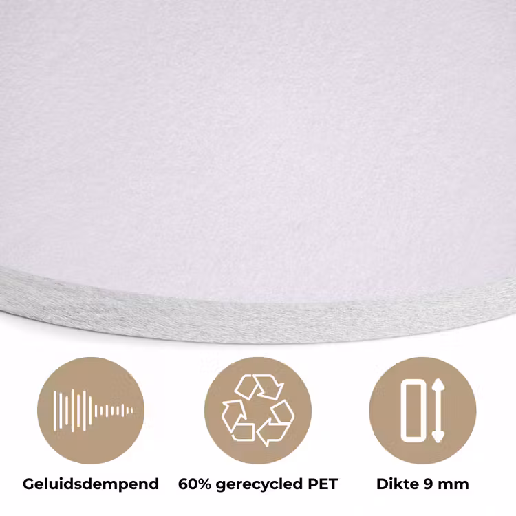 Lilac - Luxe - Paars Akoestische PET Vilt - Rond klein 838 -closeup_NL