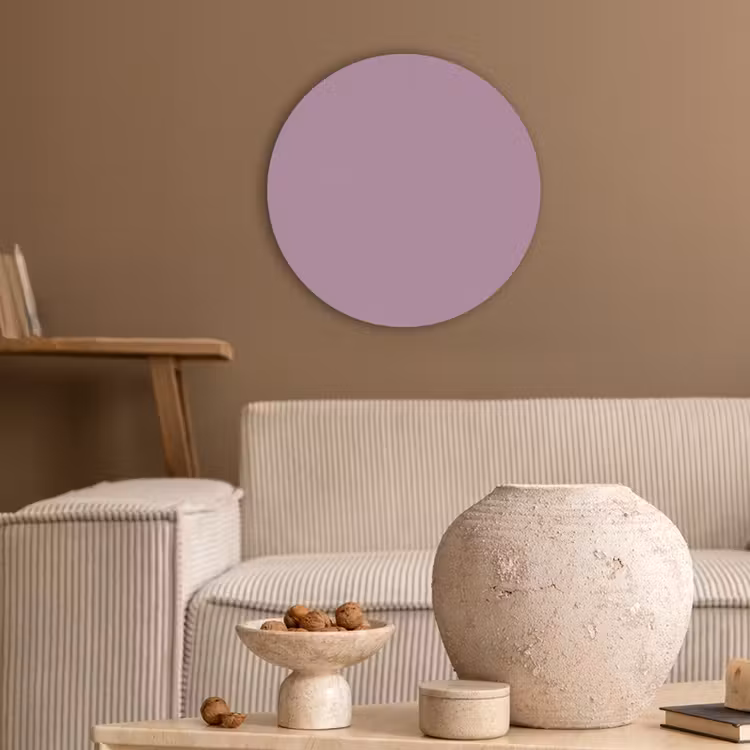 Lilac - Paars - Mauve Akoestische PET Vilt - Rond klein 838 -sfeer1