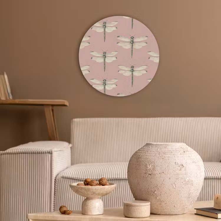 Lillibellen - Patroon - Roze Akoestische PET Vilt - Rond klein 838 -sfeer1