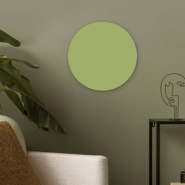 Lime - Glow - Groen Akoestische PET Vilt - Rond klein 838 -sfeer2