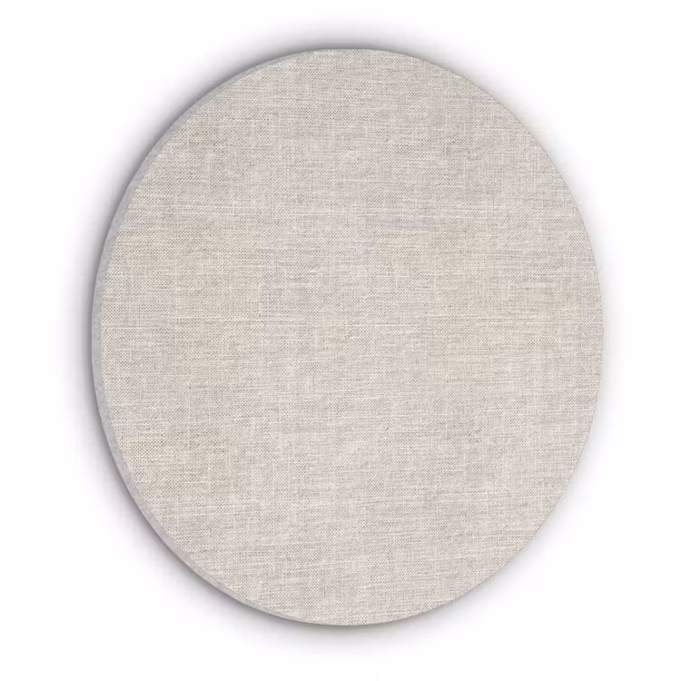 Linnen - Textuur - Beige Akoestische PET Vilt - Rond klein 838 -3d