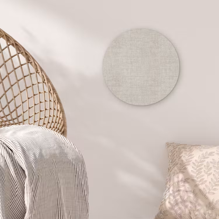 Linnen - Textuur - Beige Akoestische PET Vilt - Rond klein 838 -sfeer4