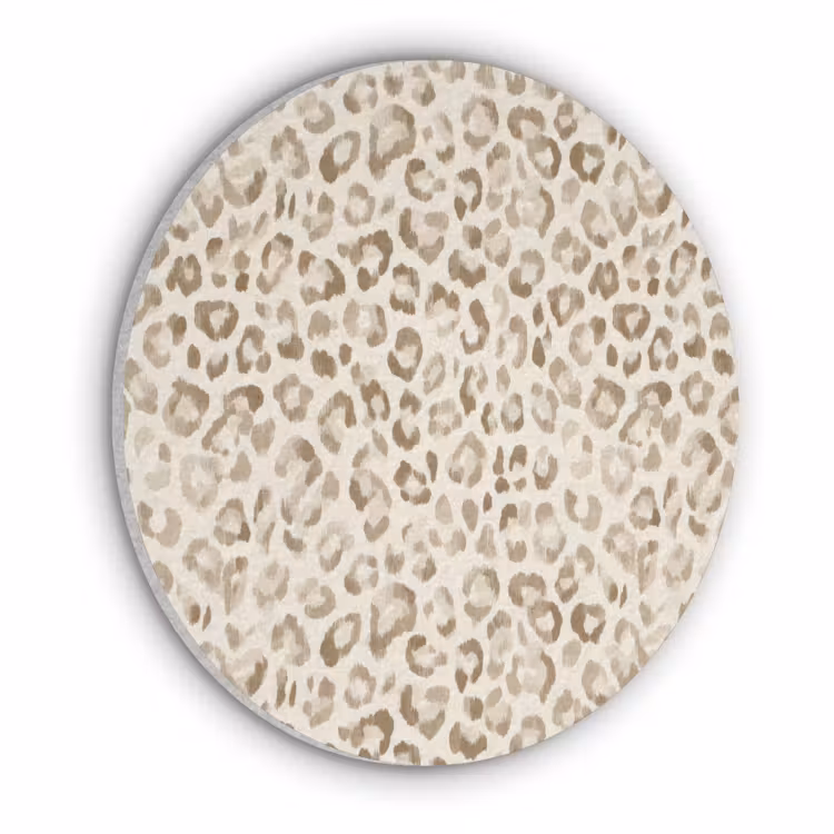 Luipaard - Klassiek - Beige Akoestische PET Vilt - Rond klein 838 -3d