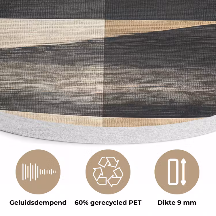 Maan - Cirkel - Goud Akoestische PET Vilt - Rond klein -closeup_NL