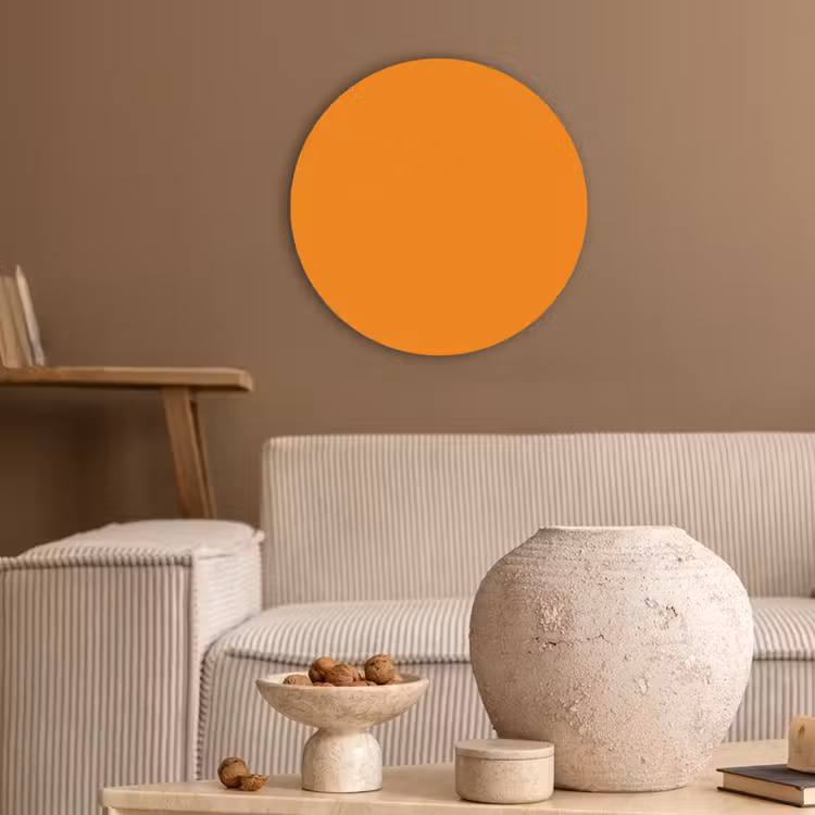 Marigold - Glow - Oranje Akoestische PET Vilt - Rond klein 838 -sfeer1