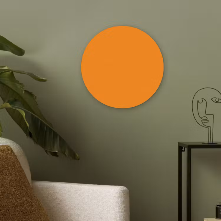 Marigold - Glow - Oranje Akoestische PET Vilt - Rond klein 838 -sfeer2