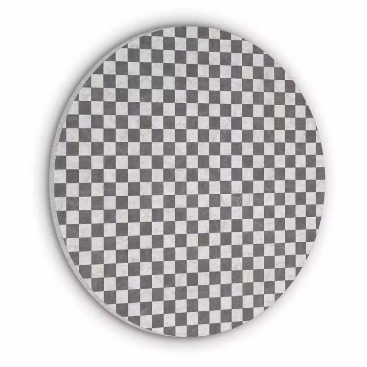 Marmer - Patroon - Grijs Akoestische PET Vilt - Rond klein 838 -3d