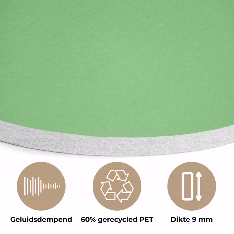 Meadow - Green - Groen Akoestische PET Vilt - Rond klein 838 -closeup_NL