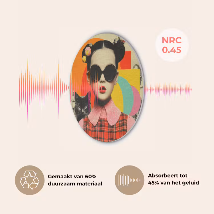 Meisje - Zonnebril - Kat - Retro Akoestische PET Vilt - Rond klein -USP_NL
