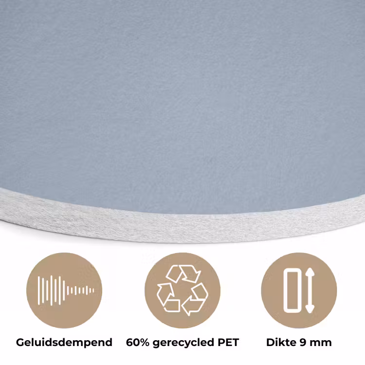 Mellow - Breeze - Blauw Akoestische PET Vilt - Rond klein 838 -closeup_NL