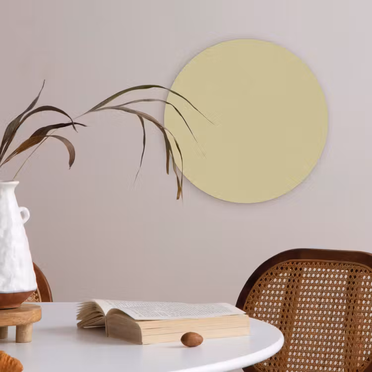 Mellow - Touch - Geel Akoestische PET Vilt - Rond klein 838 -sfeer3