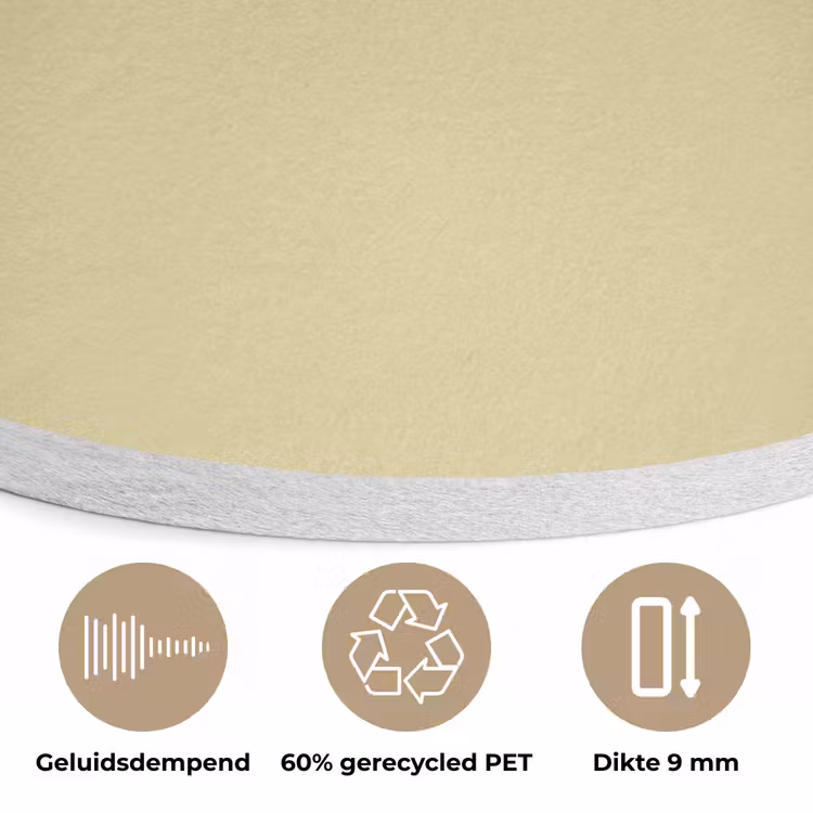 Mellow - Touch - Geel Akoestische PET Vilt - Rond klein 838 -closeup_NL