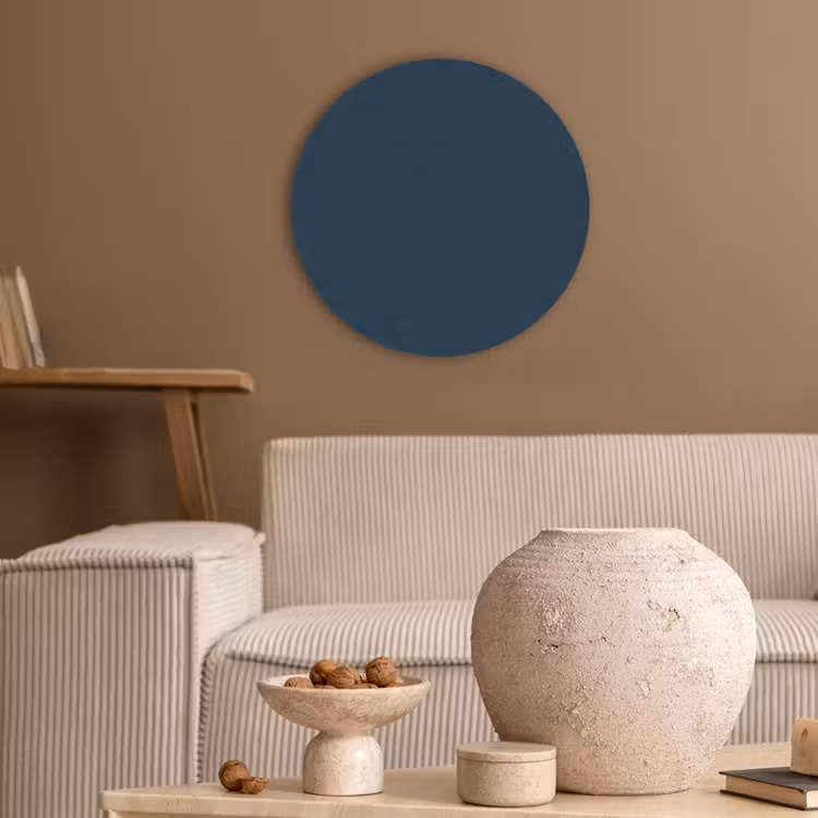 Midnight - Blue - Blauw Akoestische PET Vilt - Rond klein 838 -sfeer1